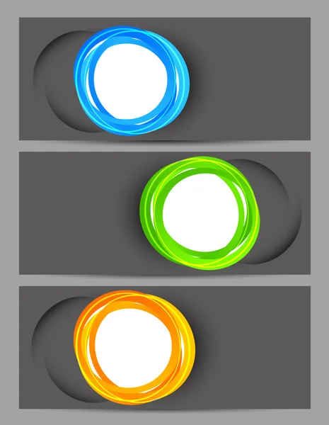 Set of banners with circles — Stock Vector