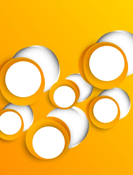 Bakgrund med orange cirklar — Stock vektor