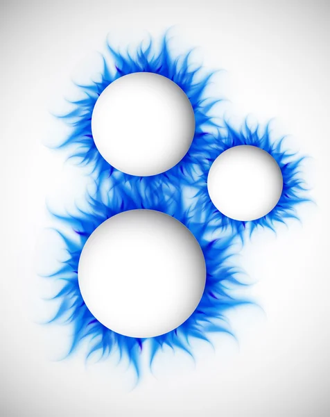 Kruhy s modrým plamenem — Stockový vektor