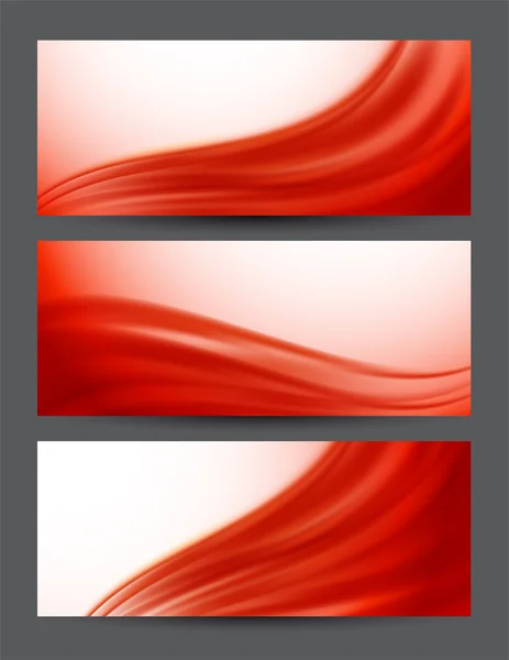 Set of red banners — Stock Vector