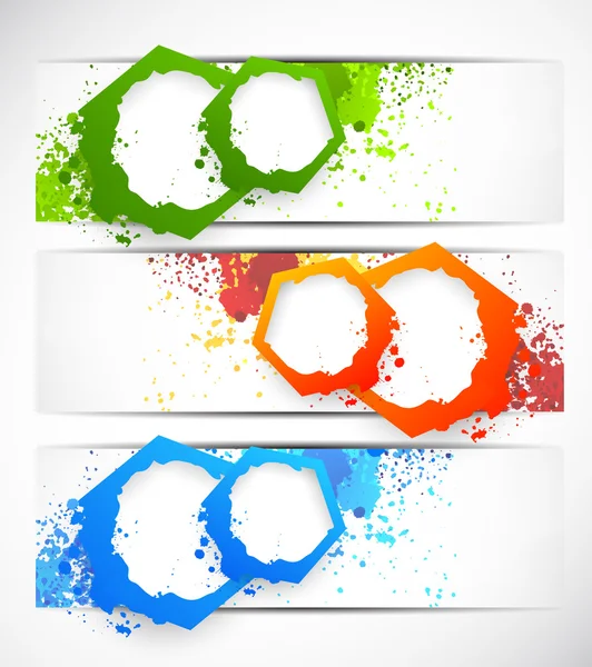 Conjunto de banners grunge — Vetor de Stock