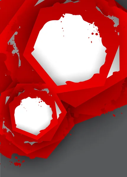Фон з червоними гексагонами — стоковий вектор