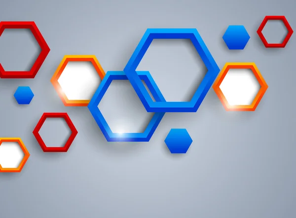 Fond abstrait avec hexgaons — Image vectorielle