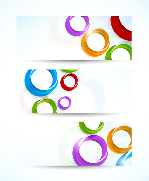 Set banners met cirkels — Stockvector