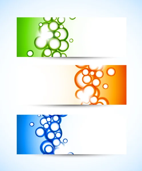 Set of banners with circles — Stock Vector