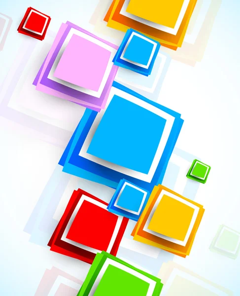 Fond avec des carrés colorés — Image vectorielle