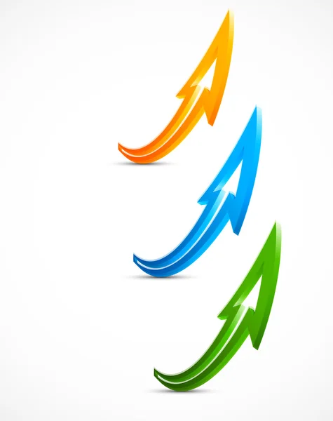 Set of color arrows — Stock Vector