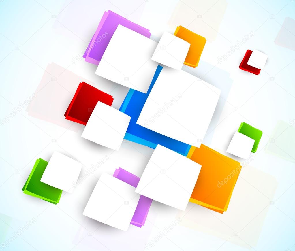 Colorful design with squares