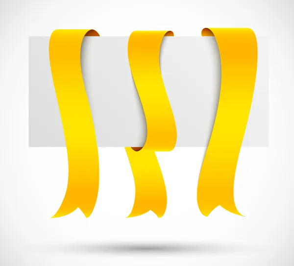 Set of orange ribbons — Stock Vector