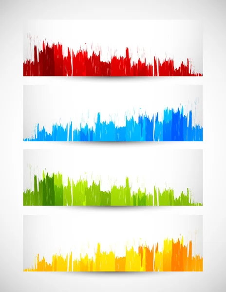 Набор гранж-баннеров — стоковый вектор