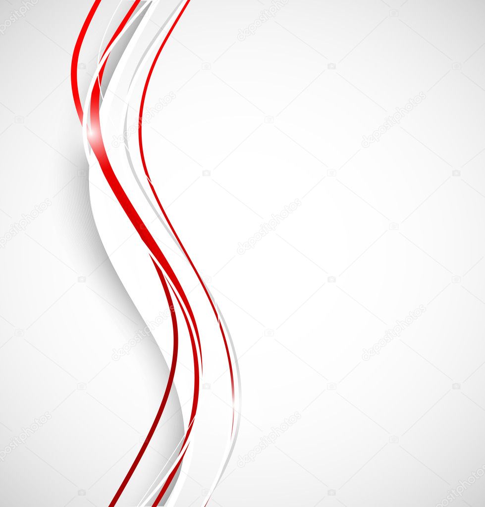 Red and grey wavy lines