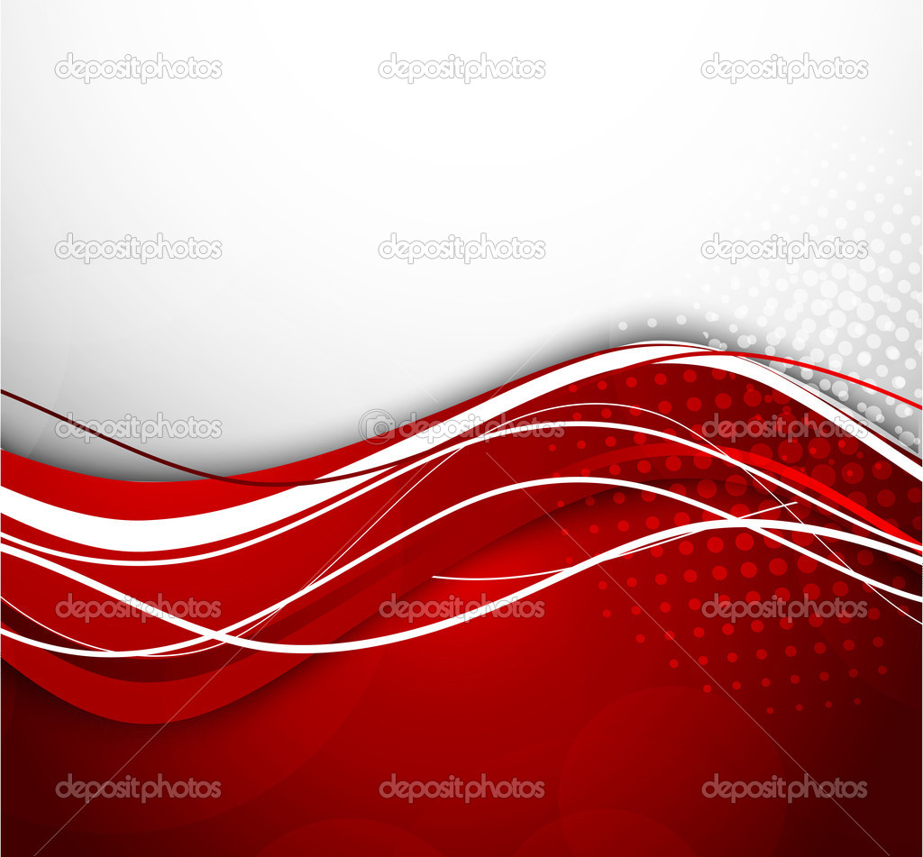 Abstract wavy red background