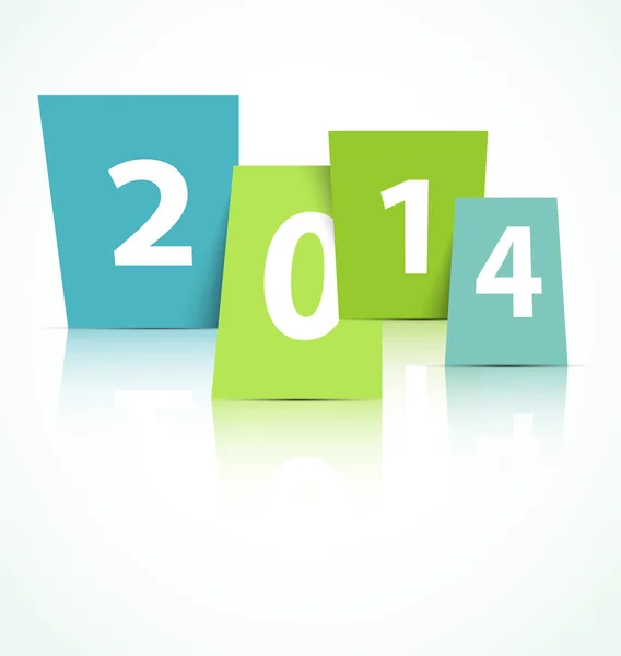 2014 κάρτα νέου έτους — Διανυσματικό Αρχείο