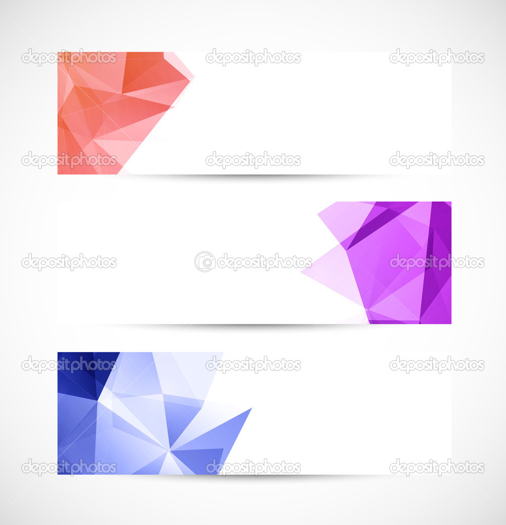 Set of geometric banners