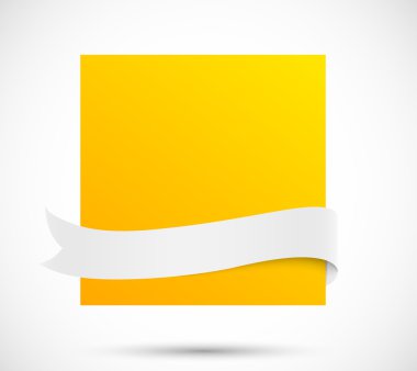 Beyaz kurdele ile turuncu kart