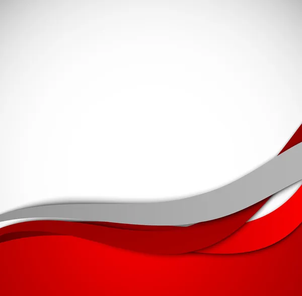 Röd vågig bakgrund — Stock vektor