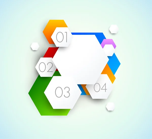 Fond abstrait avec hexagones — Image vectorielle