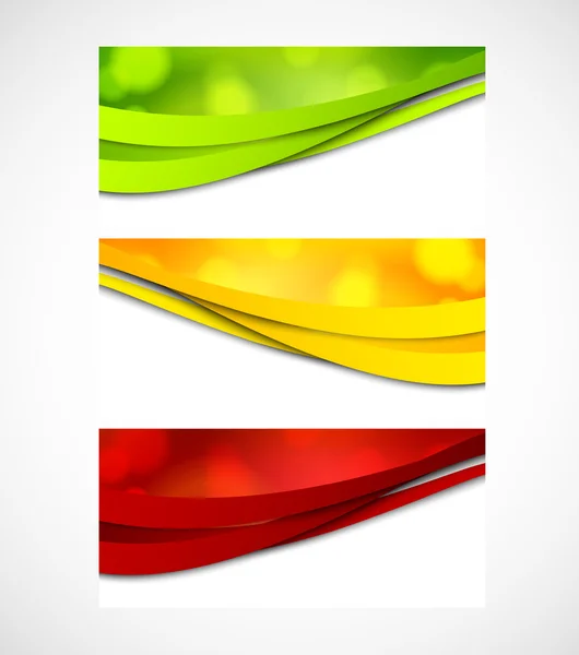 Set banners met cirkels — Stockvector