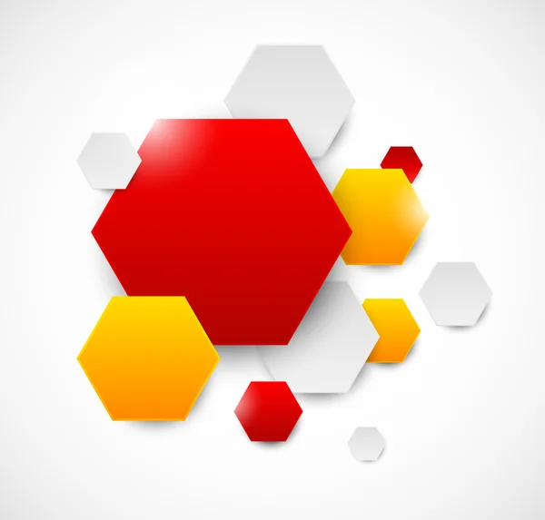 Fond abstrait avec hexagones — Image vectorielle