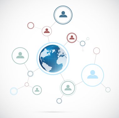 Küre ile ağ arka plan