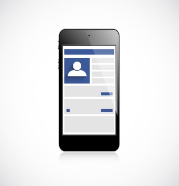 Sosyal ağ uygulamalı ekran cep telefonu