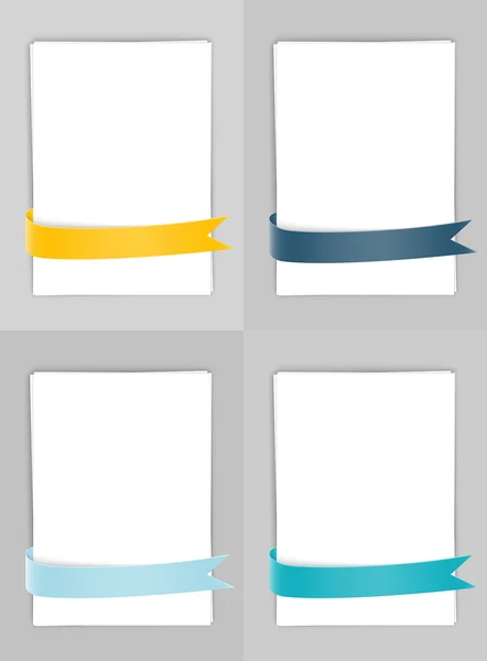 Set of banners with ribbons — Stock Vector