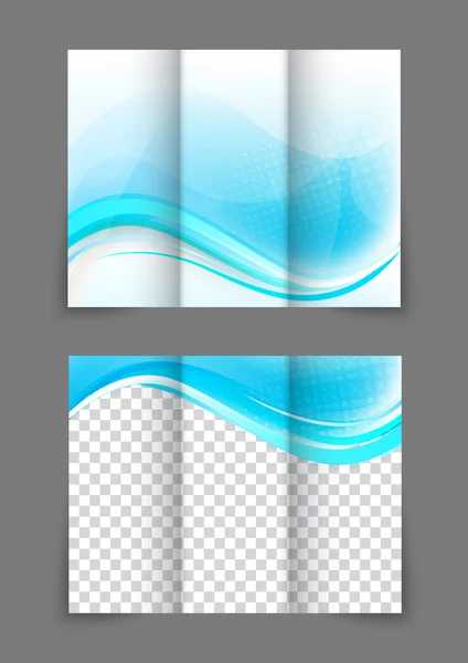 Brochure vague bleue — Image vectorielle