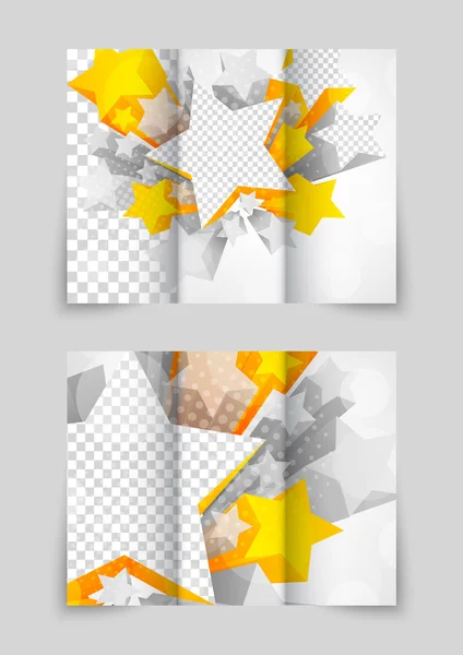 Brochure étoiles orange — Image vectorielle
