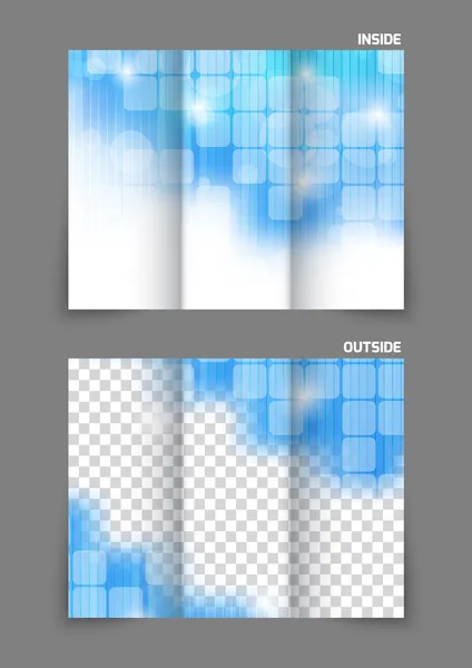 Brochure technologie tri fold — Image vectorielle