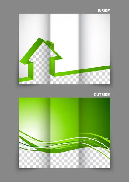 Brochure triple immobilier — Image vectorielle
