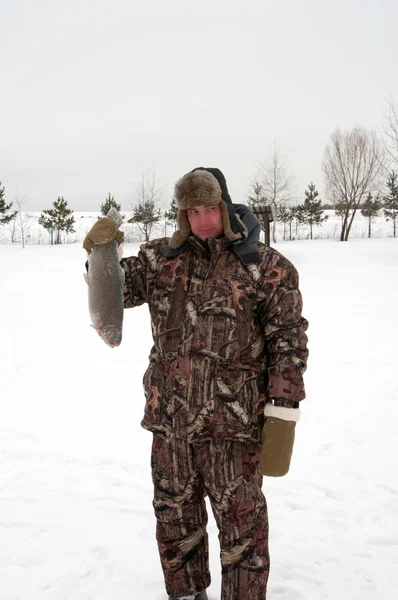 Winter fishing. — Stock Photo, Image