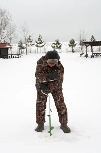 Winter visserij. — Stockfoto