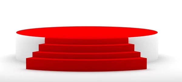 Piedestal med röda mattan framifrån — Stockfoto