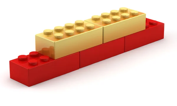 Unique gold blocks — Stock Photo, Image