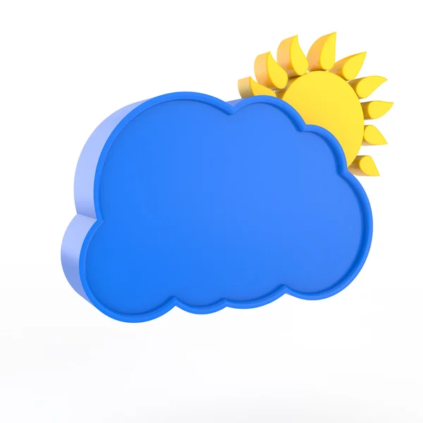 Blue cloud és a nap — Stock Fotó