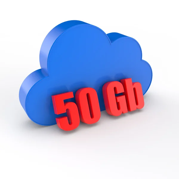 Chmura 50 gigabajtów — Zdjęcie stockowe