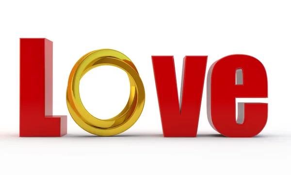 Red letters love — Stock Photo, Image