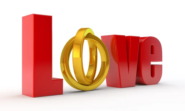 Red letters love — Stock Photo, Image