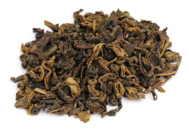 beyaz zemin üzerine yeşil çay