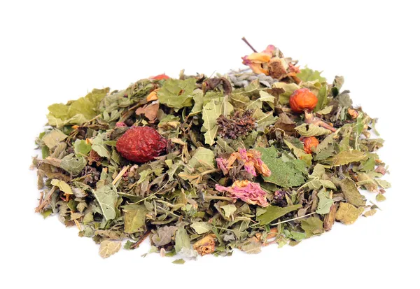 Herbal tea on white background — Stock Photo, Image