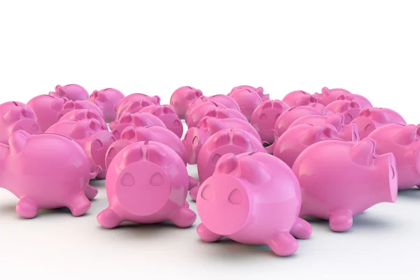 Pink piggy banks — Stock Photo, Image