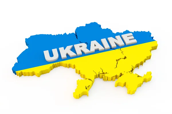 Ukraina Mapa — Zdjęcie stockowe