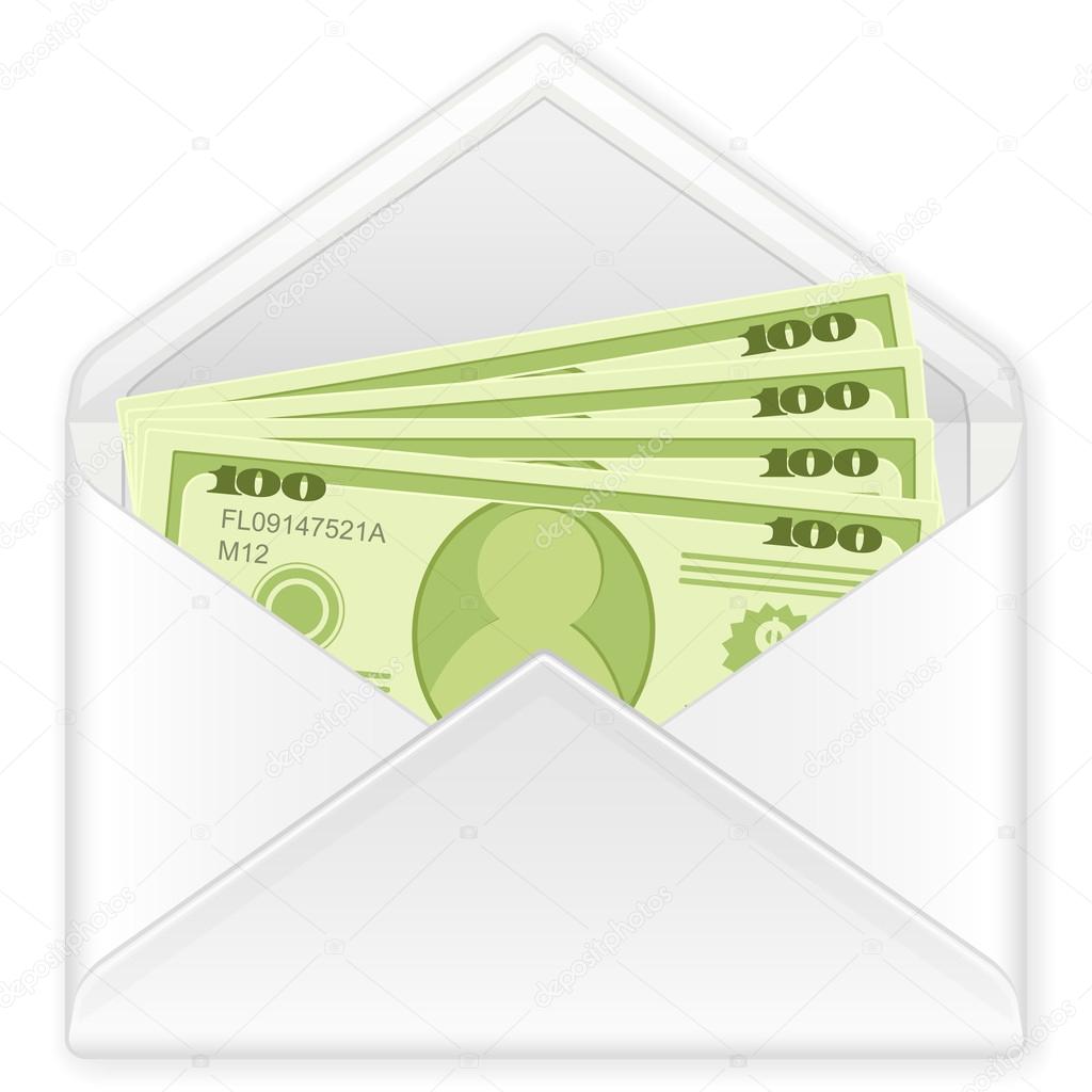 Envelope with banknotes