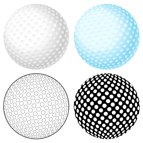 Jeu de balle de golf — Image vectorielle