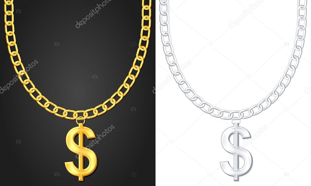necklace with dolar sign