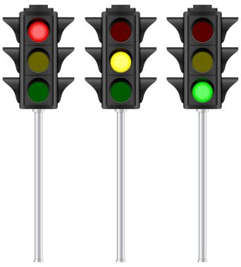 izole trafik ışığı