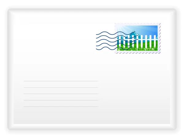 Φάκελος και γραμματόσημο — Διανυσματικό Αρχείο