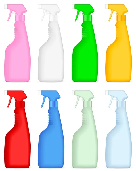 Botella de spray de limpieza — Vector de stock