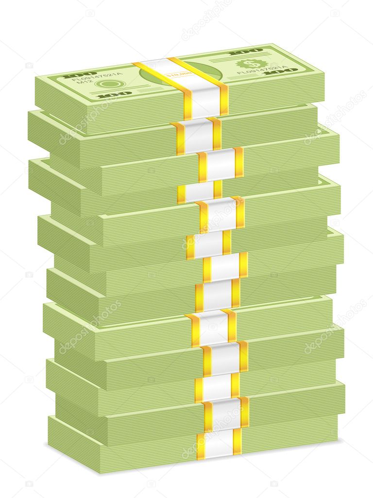 dollar banknote stacks