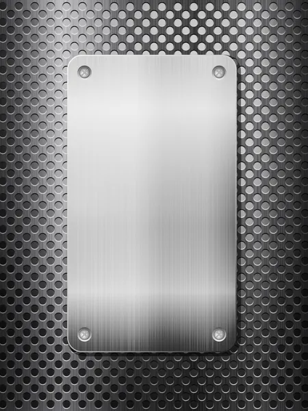 Grade de metal preto e placa vertical — Vetor de Stock